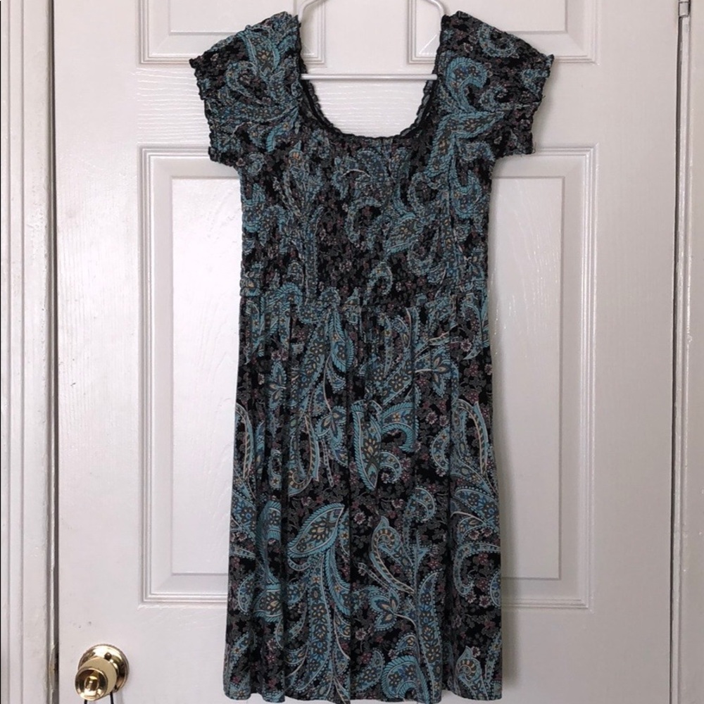 Paisley Off Shoulder Dress